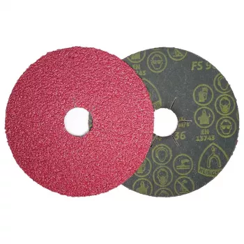 Klingspor 330485 disque fibre 125 mm grain 36, lot de 25