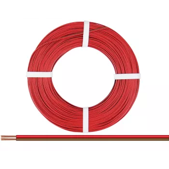 Donau Elektronik 218-08-25 fil souple 2 x 0,14 mm² rouge, brun 25 m