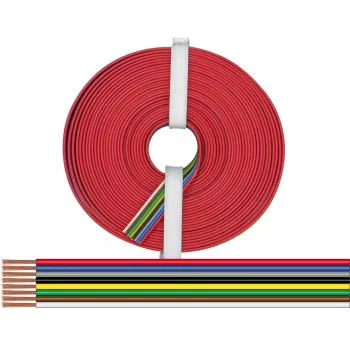 Donau Elektronik 225-885-10 fil souple 8 conducteurs 0,25 mm², 10 m, multicolore