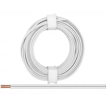 Donau Elektronik 218-55 fil souple 2 x 0,14 mm² blanc 5 m