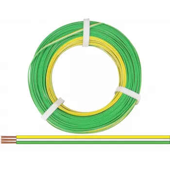 Donau Elektronik 318-354-50 fil souple 3 x 0,14 mm² jaune, blanc, vert 50 m