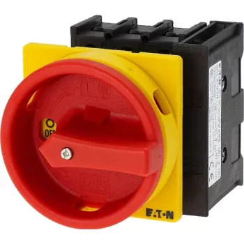 EATON P1-32/EA/SVB/HI11 interrupteur principal, tripolaire, 32 A, montage en tableau, rouge/jaune 072567