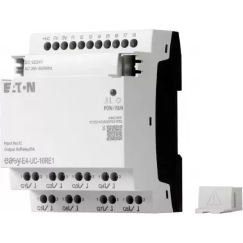 Eaton EASY-E4-UC-16RE1 relais de commande easyE4, 8 DI, 4 AI, 8 sorties relais, Ethernet, LCD, rail DIN