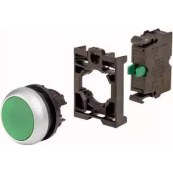Eaton M22-D-G-K10-BVP interrupteur à bouton-poussoir, vert, bague frontale en plastique, 1NO 110934