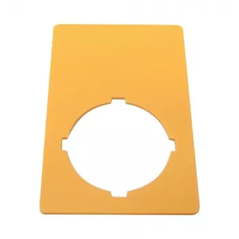 Eaton M22-XZK1-D99 plaque signalétique d'arrêt d'urgence, jaune, 90x90mm, NOT-HALT 121089