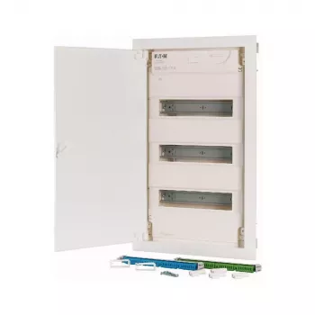 Eaton KLV-36HWP-F coffret de distribution en saillie, 3 rangées, 36 modules, porte transparente, blanc 178810