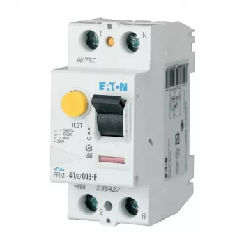 EATON PFIM-25/2/003-G/F interrupteur différentiel de type F (RCCB), 2 pôles, 25 A, 30 mA, caractéristique G/F 187449