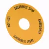 Eaton M22-XAK1 plaque signalétique d'arrêt d'urgence, jaune, 90 mm, IP66 216465