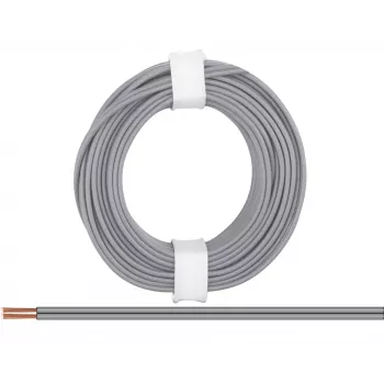 Fil souple Donau Elektronik 218-99 2 x 0,14 mm² gris 5 m