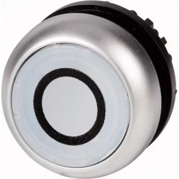 Eaton M22-DL-W-X0 interrupteur à bouton-poussoir, noir/métallique/blanc 216940
