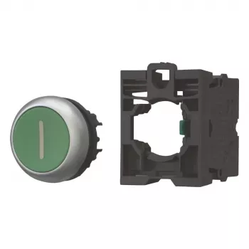 Eaton M22-D-G-X1-K10-BVP bouton-poussoir avec anneau frontal en plastique, vert, 1 NO 110937
