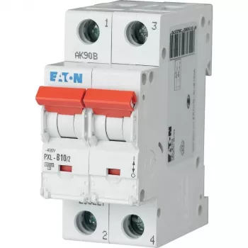Disjoncteur miniature Eaton PXL-B10/2, 1 pôle, courbe B, 10 A, 6 kA, montage sur rail DIN 236227