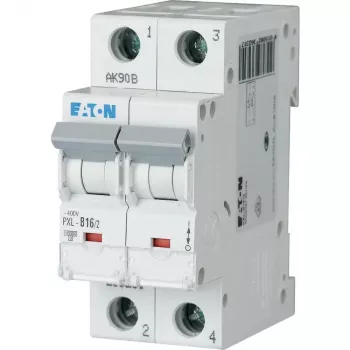 Disjoncteur miniature Eaton PXL-B16/2, 16 A, 2 pôles, type B, 10 kA, 230/400 V AC, rail DIN 236231