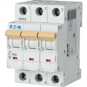Disjoncteur miniature (MCB) Eaton PXL-C13/3 13 A 3 pôles courbe C 6 kA 236424