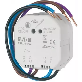 Actionneur de commutation sans fil Eaton xComfort, sans potentiel, 16 A, 1 canal, encastré (240694)