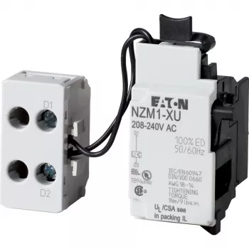 Déclencheur à minimum de tension Eaton avec bloc de bornes monté latéralement pour disjoncteurs NZM1 (259442)