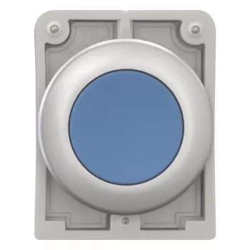 Bouton-poussoir Eaton M30C-FDR-B, plat, rond, chromé, bleu 182947