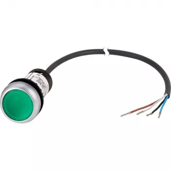 Bouton-poussoir plat Eaton C22-DL-G-K10-24-P62, vert 185586