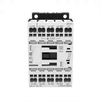 Contacteur auxiliaire EATON DILA-22(24VDC)-PI, bobine 24 V DC, 2NO+2NC, bornes push-in 199218