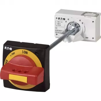 Poignée rotative Eaton NZM1-XHBR, noir/rouge/jaune, IP66, 85x85 mm, pour NZM1/PN1/N(S)1 266632
