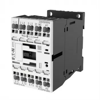 Contacteur de puissance EATON DILM12-199244 3 pôles, 12 A, bobine 230 V 50 Hz / 240 V 60 Hz, 1 contact auxiliaire NO, bornes à vis