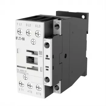 Contacteur de puissance Eaton DILM38-10, bobine 230 V AC 50 Hz / 240 V AC 60 Hz, 3 pôles, 38 A, 1 contact auxiliaire NO 112428