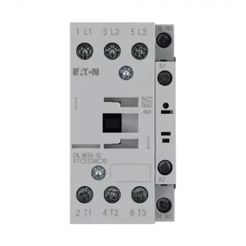 Contacteur de puissance Eaton DILM38-10, bobine 230 V AC 50 Hz / 240 V AC 60 Hz, 3 pôles, 38 A, 1 contact auxiliaire NO 112428