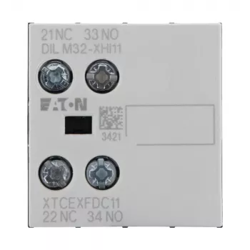 Eaton bloc de contacts auxiliaires 1NO+1NC 2 pôles montage frontal pour contacteurs DILM DILM32-XHI11 277376
