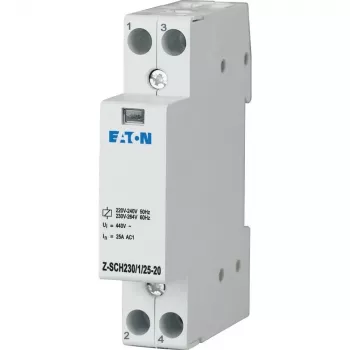 Contacteur modulaire Eaton Z-SCH230/1/25-20, bobine 230 V AC, 25 A, 2 NO, 1 module 120853