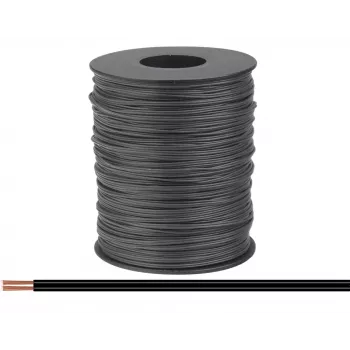 Donau Elektronik 114-11-100 fil souple 2 x 0,08 mm² noir 100 m