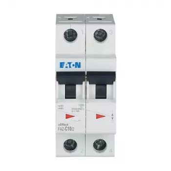 Eaton FAZ-C10/2 disjoncteur miniature (MCB), 10 A, 2 pôles, type C, 400 V AC, 10 kA 278756