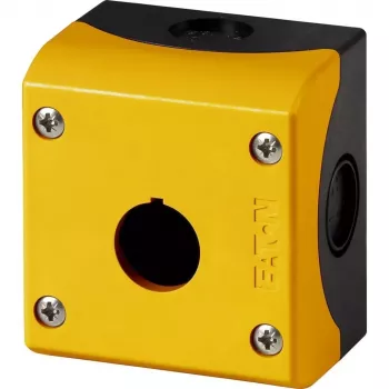 Eaton M22-IY1 boîtier vide, 1 emplacement de montage, fixation au sol, 80 x 72 x 56 mm, jaune