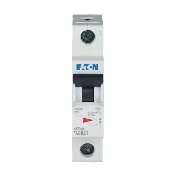 EATON FAZ-B2/1 disjoncteur miniature, 1 pôle, type B, 2 A, 6 kA, 230/400 V AC, montage sur rail DIN, thermomagnétique 278523