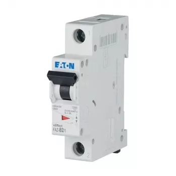 EATON FAZ-B2/1 disjoncteur miniature, 1 pôle, type B, 2 A, 6 kA, 230/400 V AC, montage sur rail DIN, thermomagnétique 278523