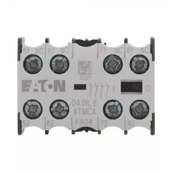 Bloc de contacts auxiliaires EATON 04DILE, 4 NC, à commande forcée, montage frontal, pour contacteurs DILM7-DILM38 010256