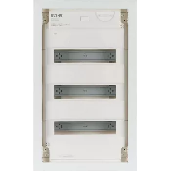 Coffret de distribution encastré Eaton KLV-36UPP-F, 36 modules, 3 rangées, porte teintée transparente, blanc 178802