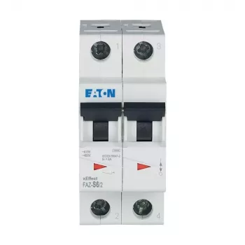 Disjoncteur miniature Eaton FAZ-S6/2 type S 6A 2 pôles 6kA 278809