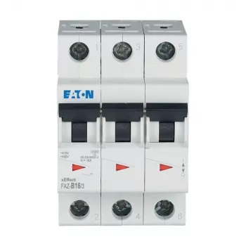 Disjoncteur miniature Eaton FAZ-B16/3 type B, 3 pôles, 16 A 278847