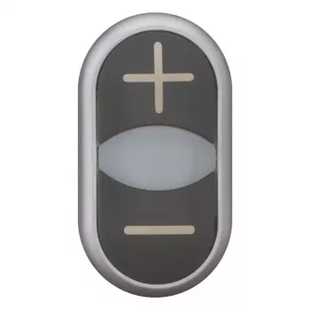Eaton M22-DDL-S-X4/X5 Actionneur de bouton-poussoir double, noir/titane, IP66 218145