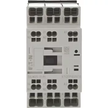 Contacteur Eaton DILM25-11(RDC24)-PI, 3 contacts principaux NO, bobine 24 V DC, 25 A, 11 kW 199288
