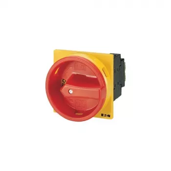 Interrupteur principal Eaton P1-32/EA/SVB/N/HI11 4 pôles, 32A, IP65, boîtier noir avec poignée rouge/jaune 057859