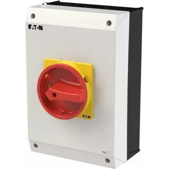 Eaton P3-63/I4/SVB/N interrupteur principal 3 pôles avec fonction d'arrêt d'urgence, 63 A, rouge/jaune 207349