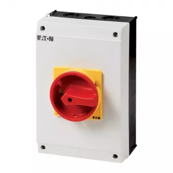 Eaton P3-63/I4/SVB/N interrupteur principal 3 pôles avec fonction d'arrêt d'urgence, 63 A, rouge/jaune 207349