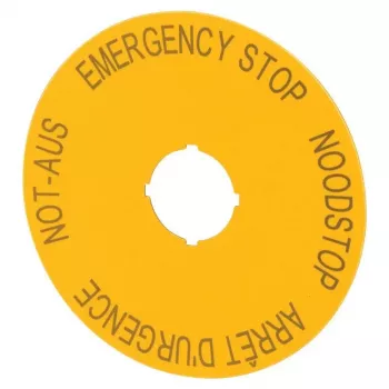 Eaton M22-XAK3 plaque signalétique NOT-AUS, jaune, NOT-AUS, 90 mm 216467
