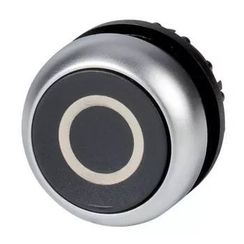 Eaton M22-D-S-X0 interrupteur à bouton-poussoir, noir/métallique 216609