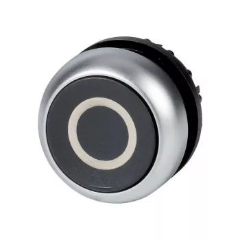 Eaton M22-D-S-X0 interrupteur à bouton-poussoir, noir/métallique 216609