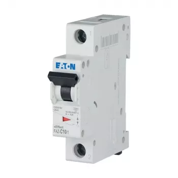 Eaton FAZ-C10/1 disjoncteur miniature, 1 pôle, courbe C, 10 A, 240/415 V AC 278557