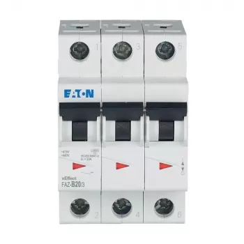 Eaton FAZ-B20/3 disjoncteur miniature 3 pôles type B 20A 278848