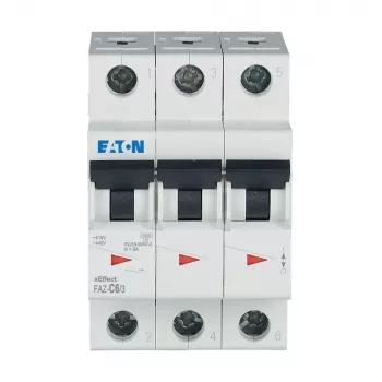 Eaton FAZ-C6/3 disjoncteur miniature (MCB) 6 A 3 pôles courbe C, 6 kA 278867
