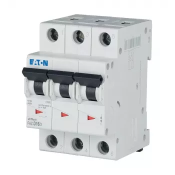 Disjoncteur miniature EATON FAZ-D16/3, 16 A, 3 pôles, courbe D, 6 kA 278896